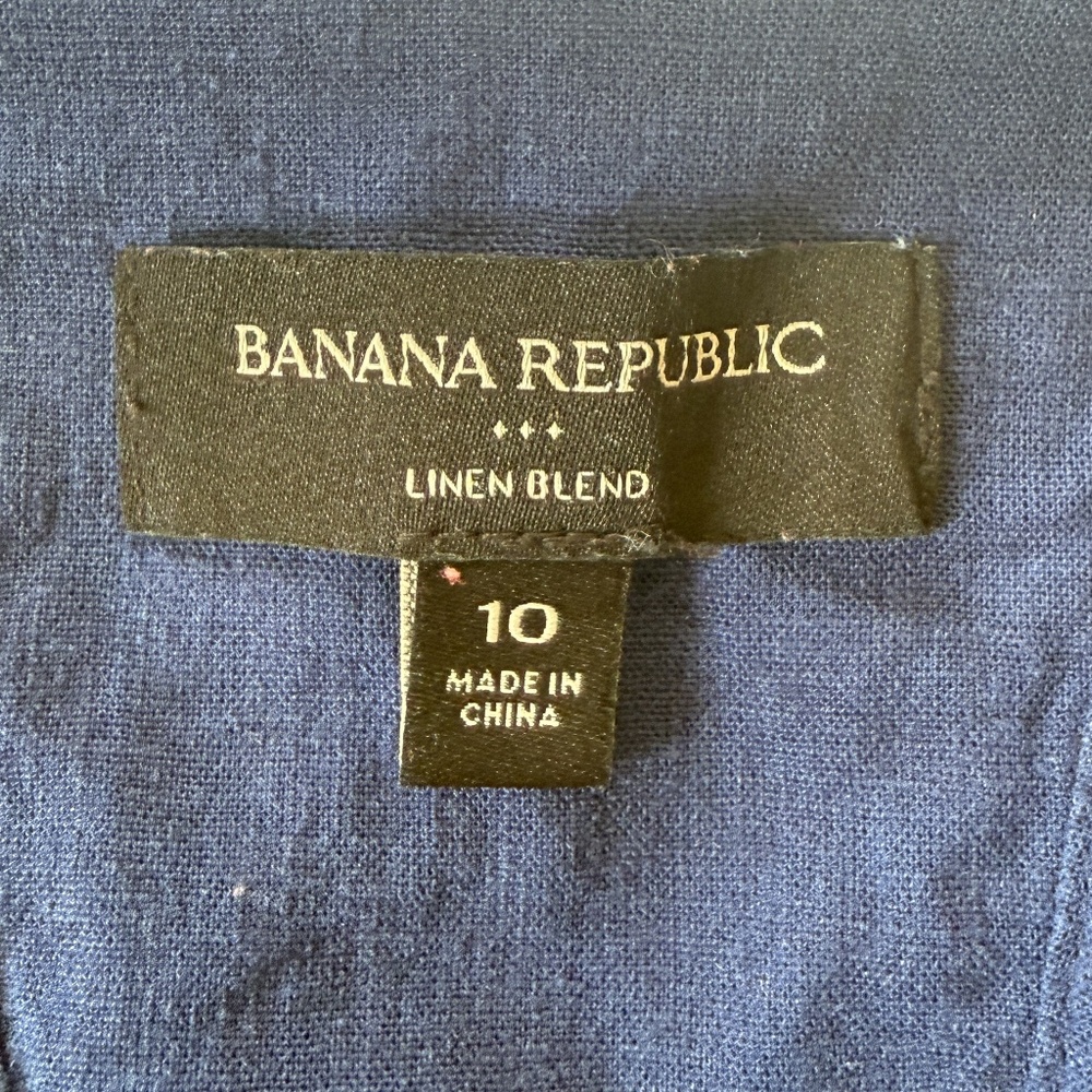Banana Republic Linen Blend Blue Laguna Maxi dress - Picture 7 of 8